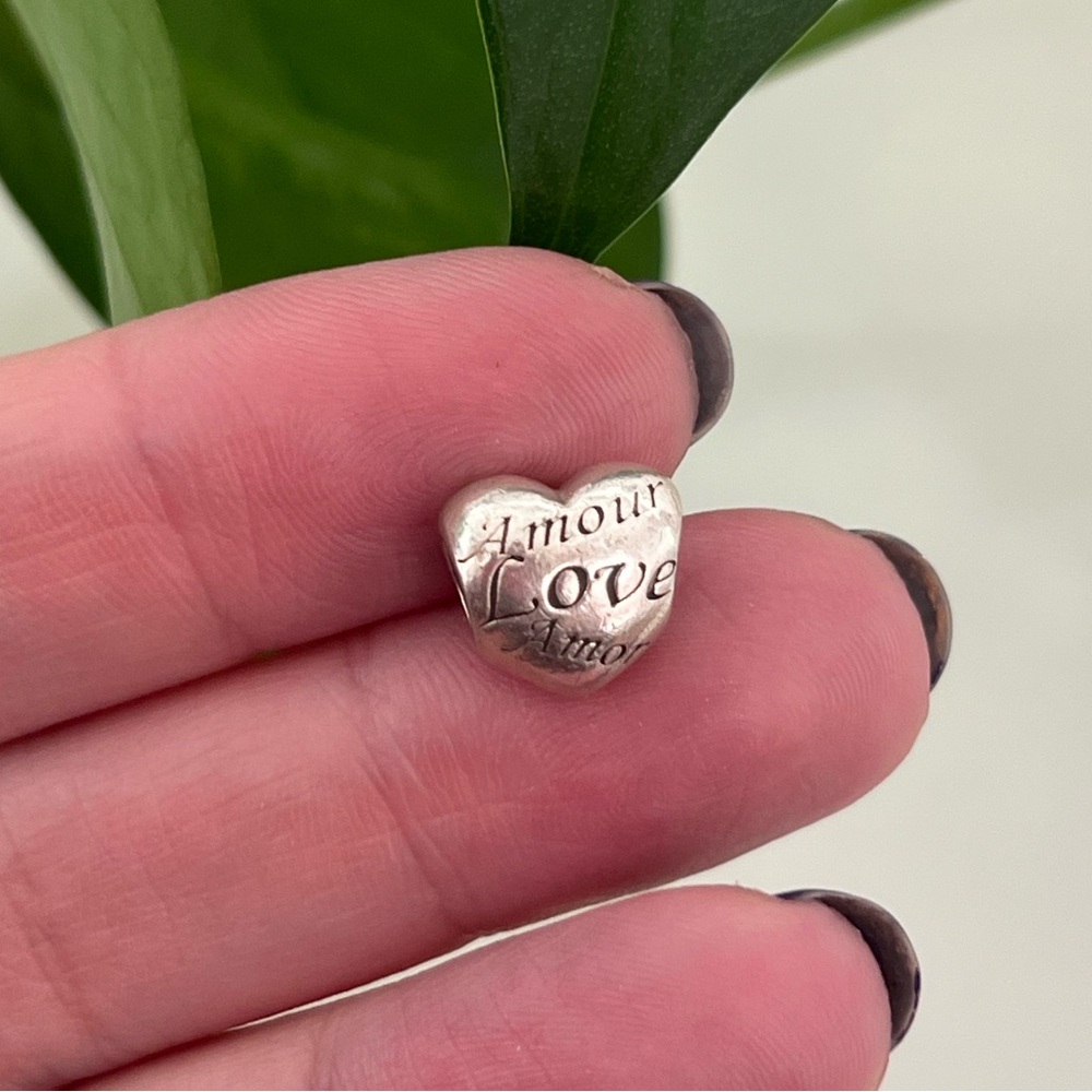 Pandora Language of Love Heart Charm, 925